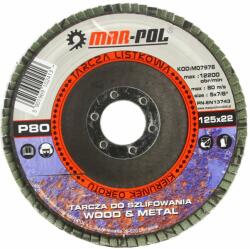MAR-POL lamellás csiszolókorong 125 mm P80 M07976 (M07976)