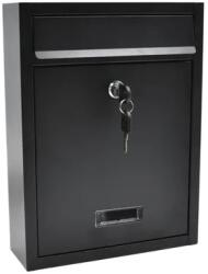 GEKO postaláda fekete horganyzott acél 320x240x80mm G10921 (G10921)