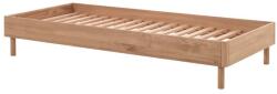 VIPACK Natúr színű tölgyfa egyszemélyes ágy ágytámla nélkül, ágyráccsal 90x200 cm Forrest - Vipack