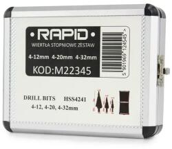 Rapid lépcső fúró készlet 4-12; 4-20; 4-32 mm M22345 (M22345)