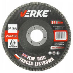 VERKE lamellás csiszoló korong legyező korong csiszoló tárcsa fém/fa 125x22, 2mm P36 125mm V44160 (V44160)