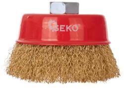 GEKO sárgaréz bevonatú fazékkefe hullámos 100mm M14 G00590-3 (G00590-3)