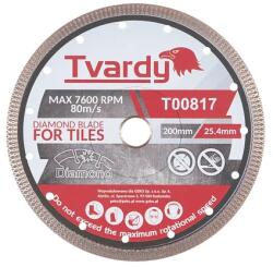  Tvardy gyémánt vágótárcsa vágókorong folyamatos vágóélű gres/márvány/gránit 200x10x25, 4mm T00817 (T00817)