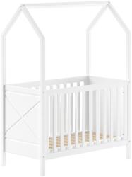 Vipack Fehér borovi fenyő babaágy állítható magassággal 60x120 cm Scott - Vipack