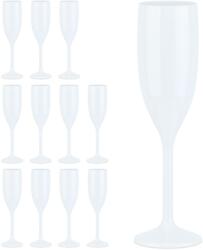 Relaxdays Pahare de șampanie Relaxdays, din plastic, set de 12 (10065000) Pahar