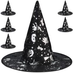 Relaxdays Pălărie de vrăjitoare Relaxdays cu motive de Halloween, set de 6 (10112281)