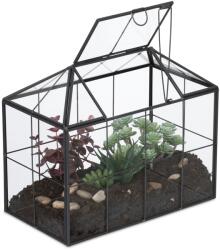Relaxdays Terariu modern din sticlă cu plante Relaxdays, formă de căsuță (10124631)