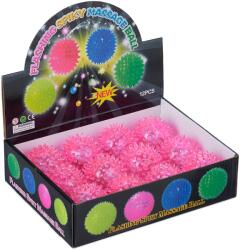 Relaxdays Set de 12 mingi arici cu LED-uri Relaxdays, roz (10098785)