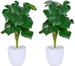 Relaxdays Set de 2 plante artificiale Monstera Relaxdays (10097130)