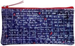 Clairefontaine műbőr tolltartó 22x11 cm, lapos, kék, feliratos Szeretlek fal (6) (116330C)