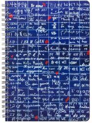 Clairefontaine spirálfüzet (A5, 60 lap, vonalas, zsebekkel) kék, feliratos Szeretlek fal (6) (116314C)