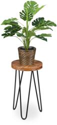 Relaxdays Scaun Relaxdays Retro cu model floral de salcâm (10112423)