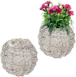 Relaxdays Ghiveci rotund Relaxdays, set de 2 (10082641)