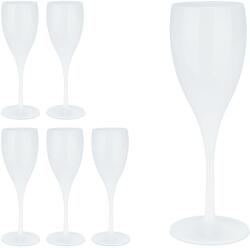 Relaxdays Pahare de șampanie Relaxdays, din plastic, set de 6 (10086231) Pahar