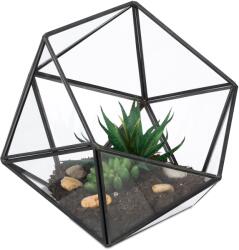 Relaxdays Terariu cu plante din sticlă geometrică Relaxdays (10124625)