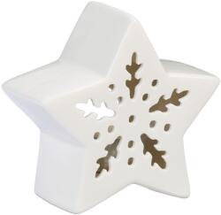 Relaxdays Suport ceramic pentru lumânări tip pastilă Relaxdays în formă de stea (10104445)