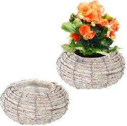 Relaxdays Ghiveci rotund Relaxdays, set de 2 (10082709)