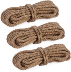 Relaxdays Frânghie de iută Relaxdays 8 mm x 10 m set de 3 (10095760)