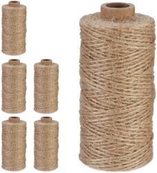 Relaxdays Sfoară de iută Relaxdays 1 mm x 100 m set de 6 (10095682)