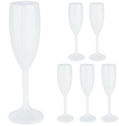 Relaxdays Pahare de șampanie Relaxdays, din plastic, set de 6 (10086342) Pahar