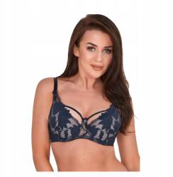 Gaia Melltartó 65G félmerevítős melltartó kényelmes szexi sötétkék csipke Gaia (GA-AW23-BS0-1134-GRA-SS10-G65)