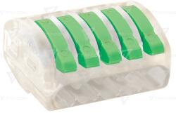 TRACON Clemă de legături fără şurub, transparentă, care se deschide 0, 75-4mm2, 32A, 400VAC 5P (OVOT2,5-5)