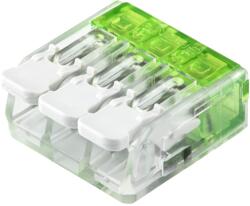TRACON Clemă de legături fără şurub, transparentă, care se deschide 0, 5-6(4)mm2, 41A, 450VAC 3P (RVOGB3)