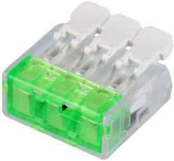 TRACON Clemă de legături fără şurub, transparentă, care se deschide 0, 2-4(2, 5)mm2, 32A, 450VAC 3P (RVOG3)