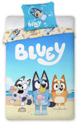 Bluey Beach Day gyerek, ovis ágyneműhuzat 100×135cm, 40×60 cm (BRM022768) - oliviashop