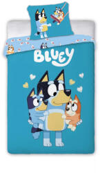 Bluey Loving Moments gyerek, ovis ágyneműhuzat 100×135cm, 40×60 cm (BRM022782) - oliviashop