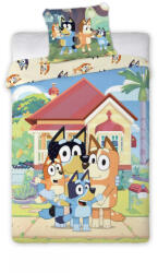 Bluey Family Home gyerek, ovis ágyneműhuzat 100×135cm, 40×60 cm (BRM022744) - oliviashop