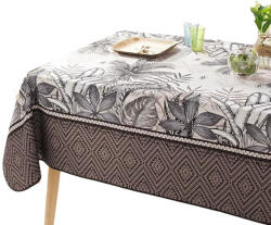 Kert és Otthon Dzsungel mintás vízlepergető asztalterítő, barna, 148 x 240 cm (I-338-N-240)