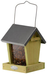 Esschert Design Felakasztható önetetős madáretető, cink tetővel, 22 cm (FB365)