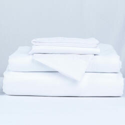 All-feder Kft Hófehér szatén 100% pamut lepedő 150 x 220