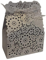  Lézervágott ajándéktartó doboz - virágos (LWFlower)