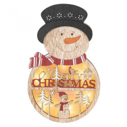  Fa hóemberes ajtódísz, ablakdísz, 4 db LED, (KLW-21-S)