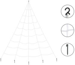  Pókháló dekoráció, fehér, 5x4cm (HDD1-008)