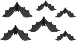  Papír dekoráció Denevérek, 19-29 cm, fekete (1 pkt / 6 db. ) (DNT11)