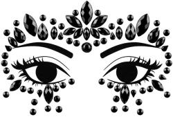  Face Decoration Crystals, Black, 15x9cm (NDT2-010)