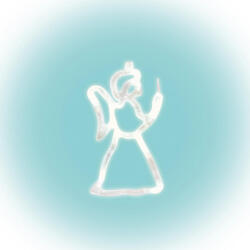  Angyal ablakdísz, 8 db LED (KID-413)