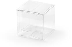  Négyzet alakú dobozok, átlátszó, 5x5x5cm (1 pkt / 10 db. ) (PUDP41-099)