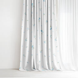 Goldea pamut függöny - nefelejcsek 180x150 cm