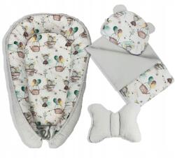  Baba kezdőcsomag újszülöttnek Kókusz Fészek pamut gofri 5 az 1-ben