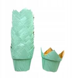  Tulipán muffin papír Royal Arany-menta 50 db, fóliázott (9085)