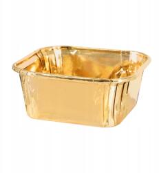 PartyPal Keks forma 10 darabos szett, arany színű, négyzet alakú, 6, 5 cm-es (132647)