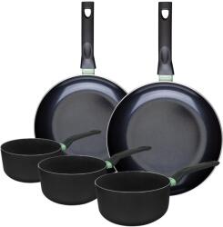 Fackelmann Set vase de gatit Fackelmann 9430850 5 piese aluminiu reciclat antiaderent compatibil inductie (9430850B88)