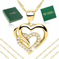 Golden Celebrity Arany Nyaklánc Szív 925 Ajándék Nőknek, Feleségnek, Anyának, Lánynak (Urodziny Imieniny Rocznice 18 mamy córki żony)