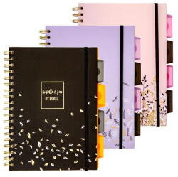 Pukka Pad Spirálfüzet, B5, vonalas, 100 lap, PUKKA PAD "Rochelle & Jess Project Book", vegyes szín