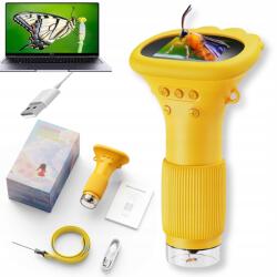  Digitális Mikroszkóp Zsebkészlet Gyerekeknek Led Usb Nagyítás 1000x (1000x-Y)