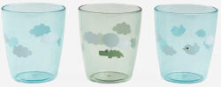Done By Deer Set 3 Pahare Done by Deer Yummy Happy Clouds Green Set pentru masa bebelusi